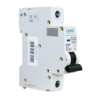 Interruptor Automático MCB 1P 32A Curva D 15kA Lexo