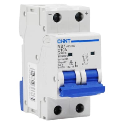 Interruptor Automático 2x10A CurvaC 500VDC NB1-63DC-2P Chint