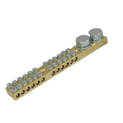 Barra Terminal Bronce Desnudo Doble 12x2