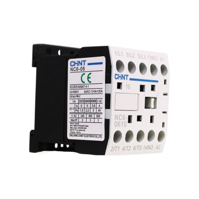Mini Contactor 3P+1NA 6A Ac3 Bobina 220vac NC6 Chint