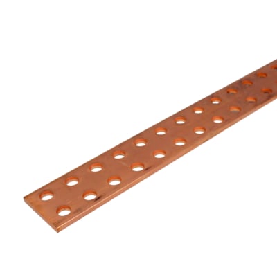 Pletina De Cobre Perforado 50x5mm 10,5 X 2 Metros1