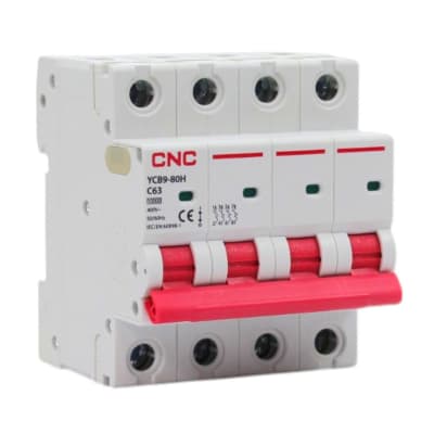 Interruptor Automático MCB 4P 63A Curva C 10kA Cnc