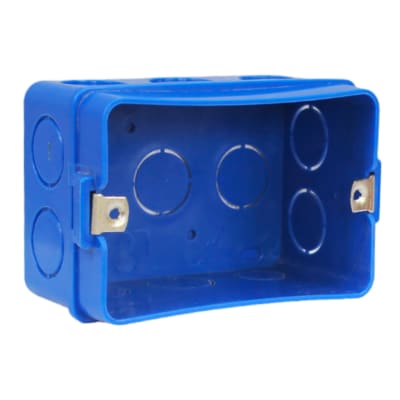 Caja Para Albañileria Embutida 103x68mm Azul Lexo1