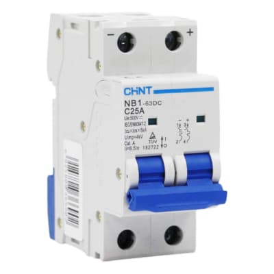 Interruptor Automático MCB (DC) 2P 25A Curva C 6kA Chint
