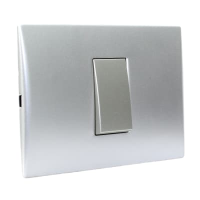 Interruptor Andes Simple 9/12 10a 250v Silver Armado Lexo