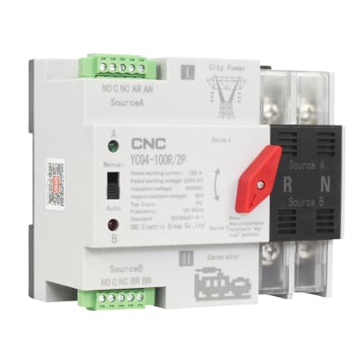 Switch De Transferencia A Riel Din 2P 100A YCQ4-100E/2P Cnc1