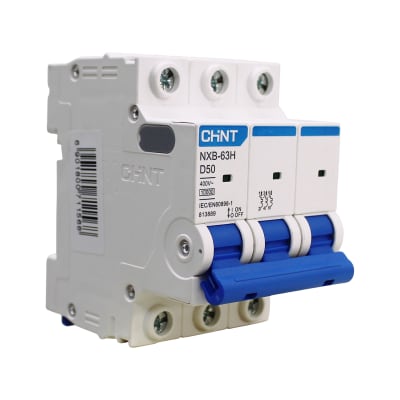 Interruptor Automático MCB 3P 50A Curva D 10kA Chint