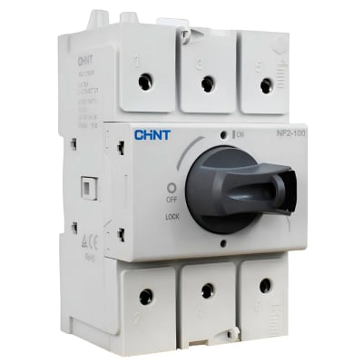 Interruptor Seccionador Riel NF2 100A 3P Manilla Gris 415V