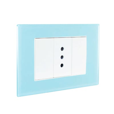 Toma Corriente Simple 10A 250V CRYSTAL Armado LEXO