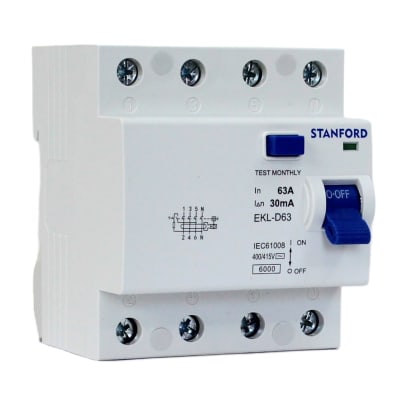 Interruptor Diferencial 4x63a 30ma Clase Ac  Stanford