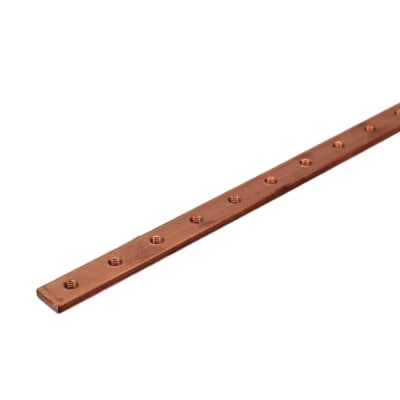 Pletina De Cobre Perforado 15x4mm M6 X 2 Metros
