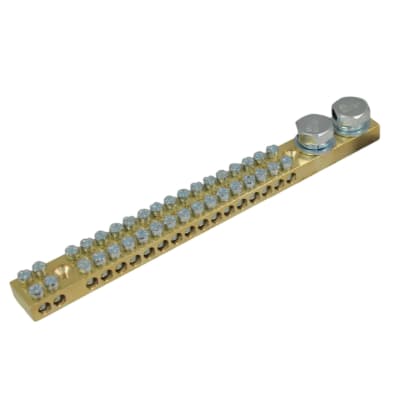 Barra Terminal Bronce Desnudo Doble 18x2