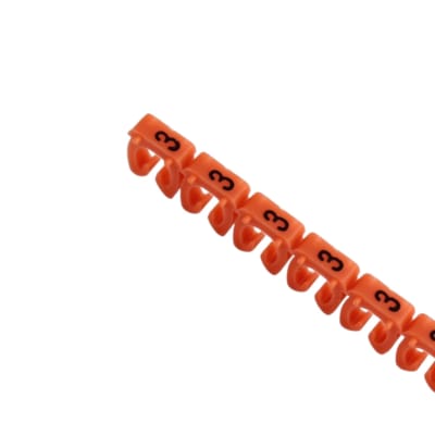 Marca Cable Naranjo Nº 3 (4,0-6,0 Mm2) Tira 20u1