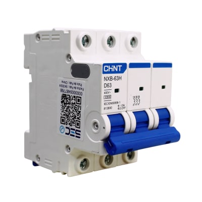 Interruptor Automático MCB 3P 63A Curva D 10kA Chint