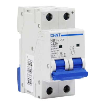 Interruptor Automático 2x32A Curva C 500VDC NB1-63DC-2 Chint1