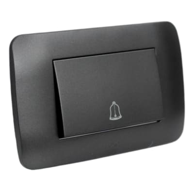 Interruptor Pulsador Timbre Teclón 73mm 10A Grafito LEXO