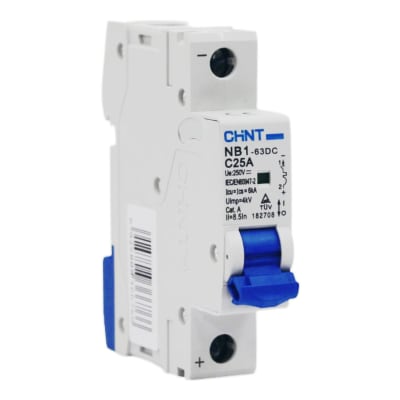 Interruptor Automático 1x25a CurvaC 250VDC NB1-63DC-1P Chint1