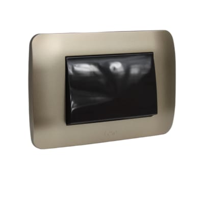 Interruptor Conmutador 9/24 Teclon 73mm 10A Café/Titani LEXO