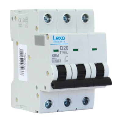 Interruptor Automático KBM 3X20A D 15KA LEXO1