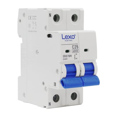 Automático 1P+N 25A 6kA Curva C 240V/415V EBS7BN Lexo