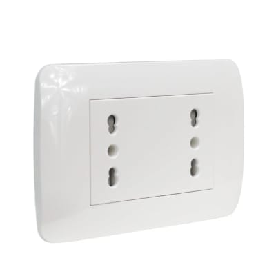 Toma De Corriente DUPLEX 10/16A 250V Blanco LEXO