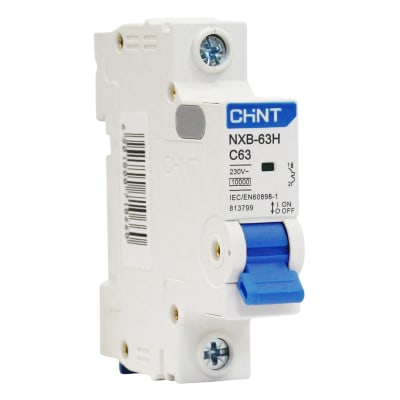 Interruptor Automático MCB 1P 63A Curva C 10kA Chint