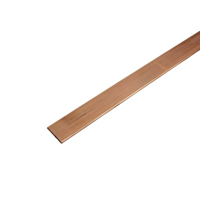 Pletina De Cobre Desnudo 3,17 X 31,75 Mm (315a) 1 Metro