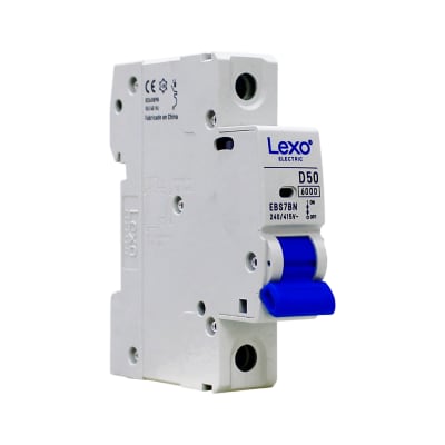 Interruptor Automático MCB 1P 50A Curva D 6kA Lexo1