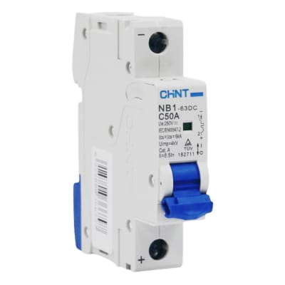 Interruptor Automático 1x50A Curva C 250VDC NB1-63DC-1 Chint1