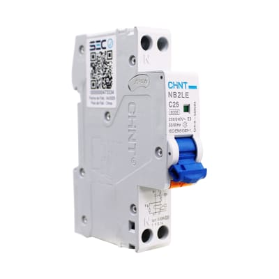 Interruptor RCBO 1P+N C25 Curva C Clase A 6kA 30mA Chint1