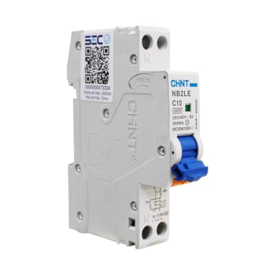 Interruptor RCBO 1P+N C10 Curva C Clase A 6kA 30mA Chint1