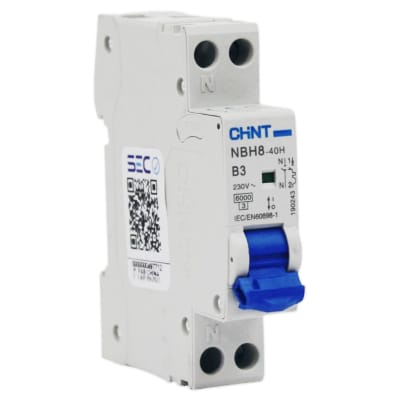 Interruptor Automático 1P+N 3A 6kA Curva B NBH8-40H Chint