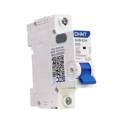 Interruptor Automático MCB 1P 50A Curva D 10kA Chint