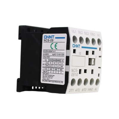 Mini Contactor 3P+1NA 9A Ac3 Bobina 24vac NC6 Chint