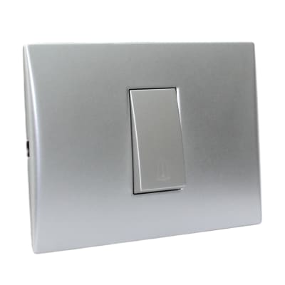 Interrup. Andes Pulsador Timbre 10A 250V Silver Armado Lexo