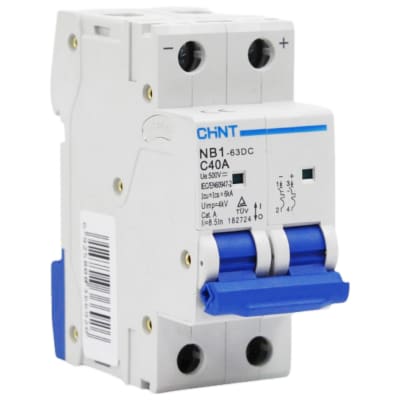 Interruptor Automático 2x40A CurvaC 500VDC NB1-63DC-2P Chint