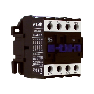 Contactor EKC1 25A Bobina 220VAC 3P AC3 380V 11 KW 1NO Etek1