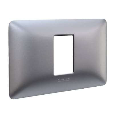 Placa 1 Modulo Color Plata Matix1