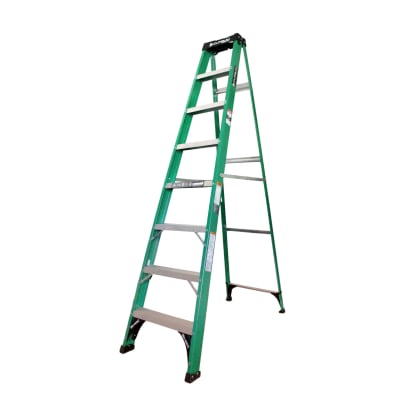 Escalera Tijera Fibra de Vidrio 7 Pel 2.44M 175KG Cuprum1