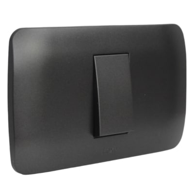 Interruptor Simple 9/12 10A 250V Grafito Armado LEXO