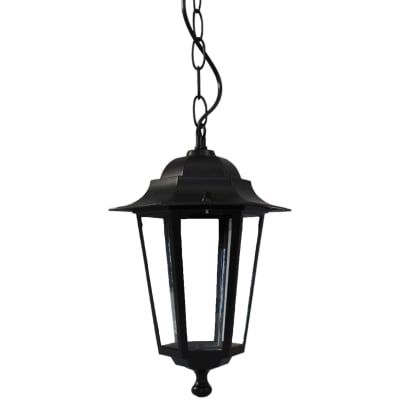 Farol Exterior Colgante Punta Redonda E27 60W Negro
