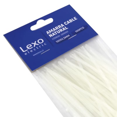 Amarra natural 100X2,5 mm 100u LEXO