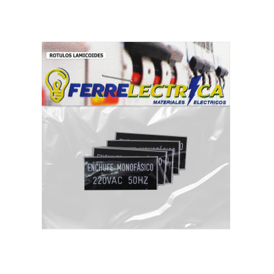 Rotulo Lamicoide Adhesivo (Enchufe Monof.220v)20x40 X5 Unid.