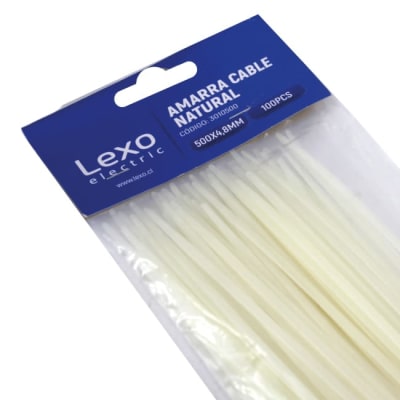 Amarra natural 500 X 4,8 mm 100u LEXO