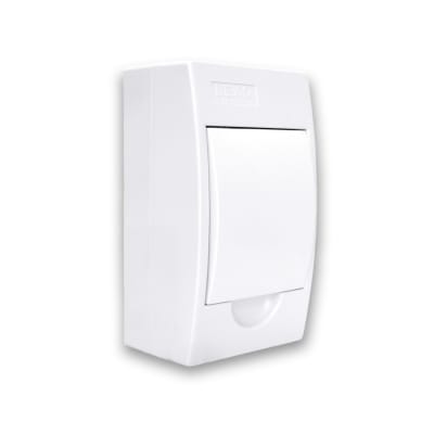 Tablero Sobrepuesto L/H Tapa Blanca 4 Circuitos Lexo