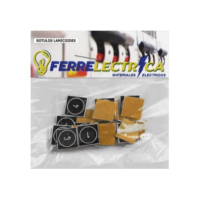 Rotulo Lamicoide Adhesivo Numeros (1 Al 5) 15x15 (X5 C/U)