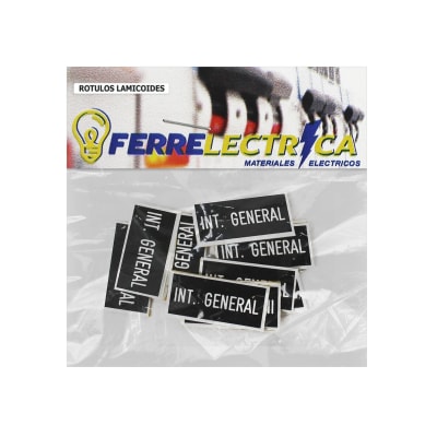 Rotulo Lamicoide Adhesivo (Int.General) 15x30 X10 Un1