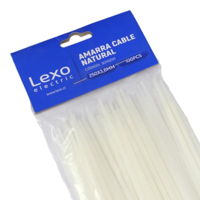 Amarra Natural 250 X 3,6 Mm 100u Lexo