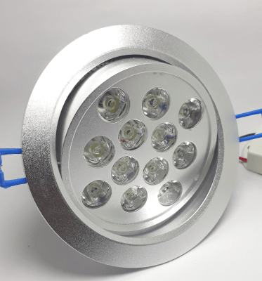 Foco Embutido 1x12w Led Luz Fría Basculante1