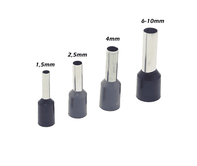 Terminal Ferrul 2,5mm Gris Bolsa 500 Unidades1